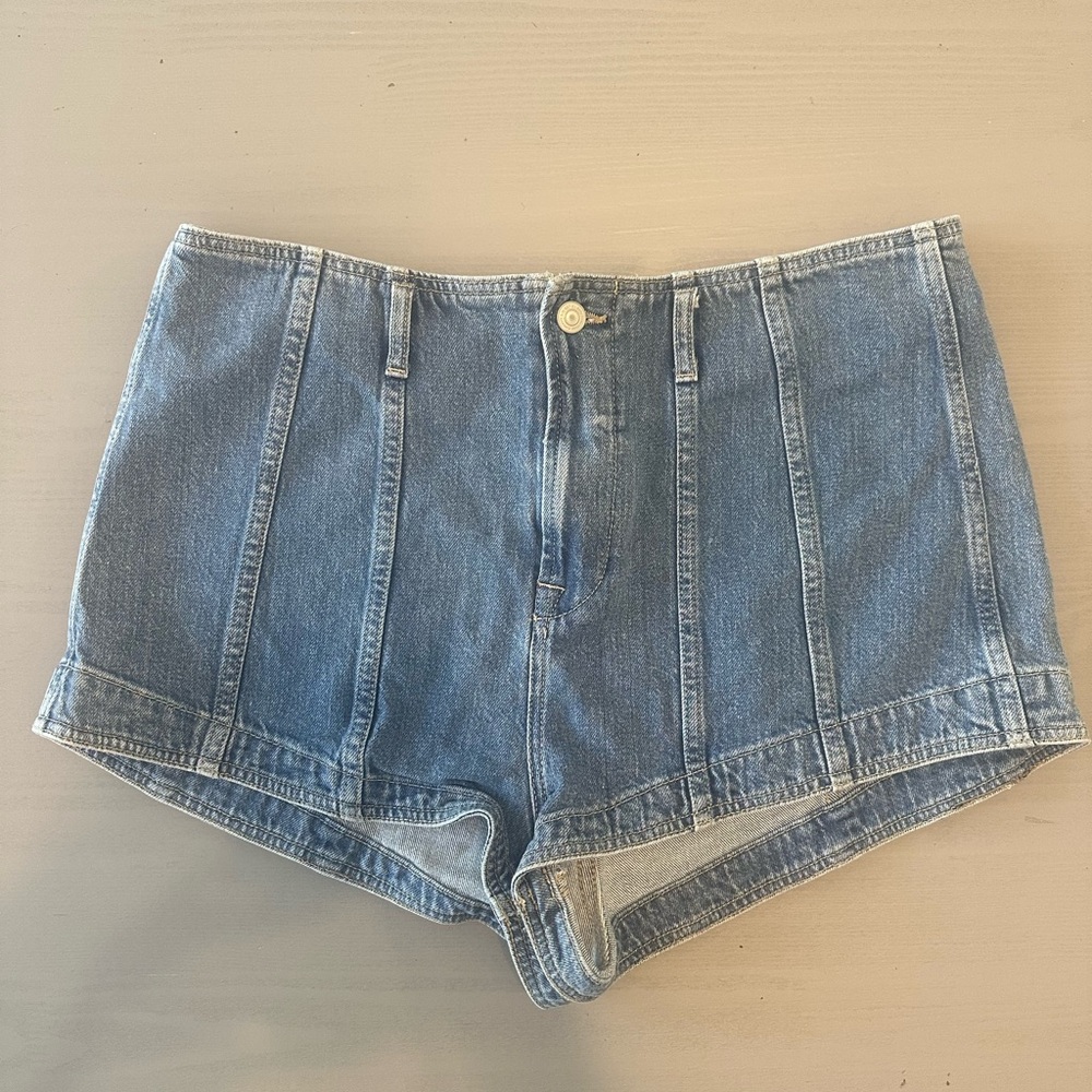 All Saints Blue Jean Shorts High-Waisted